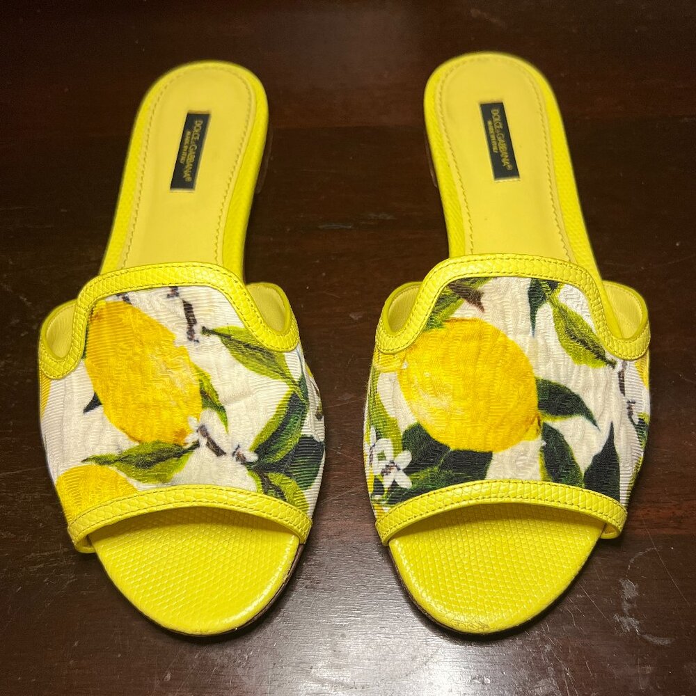 Dolce&Gabbana Yellow Slippers size 38